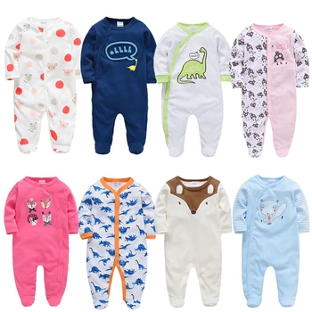 

Autumn Newborn Pyjama Pure Cotton Baby Girl Clothes Cartoon Long Sleeve Climb FootiesBaby Boy Sleepsuit 0-12 Month Jumpsuit