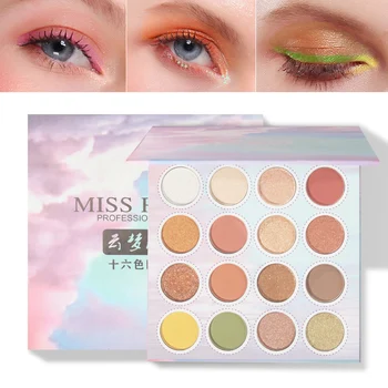 

Fashion MISS ROSE Make up Beautiful Eyeshadow Palette Eye Shadow 16 Colors Beautiful Eye shadow