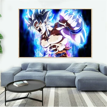 

Canvas Big Wall Painting Dragon Ball Poster Goku Anime Poster Boys Wall Art Japanese Wall Pictures for Bedroom Christmas Gift