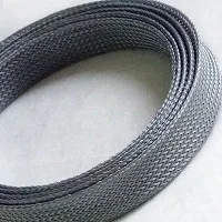 1M 2 4 6 8 10 12 14 16 18 20 25 30 40 mm High Density PET Braided Expandable Sleeve Wire Wrap Insulated Nylon Protector Sheath Grey