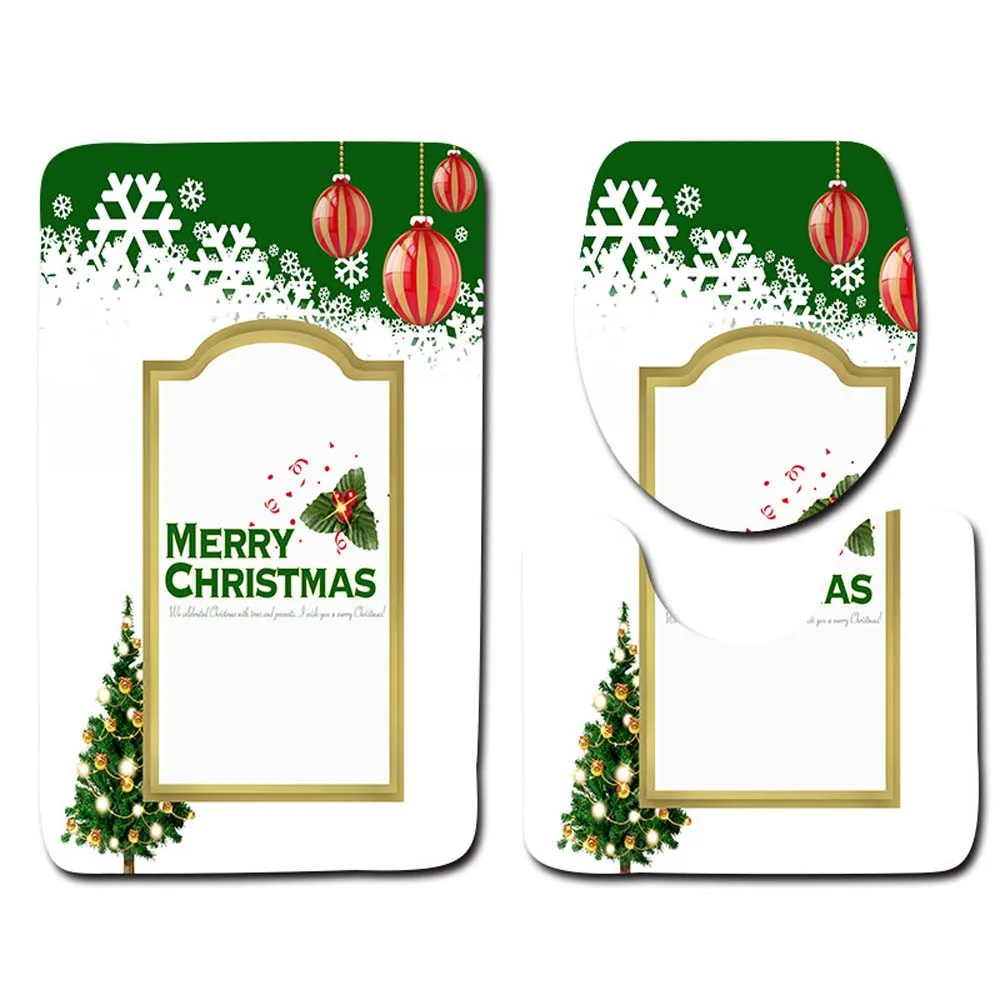 Merry Christmas чехол на сиденье для унитаза, коврик Санта Клауса, крышка на крышку, рождественские украшения для домашнее украшение ванной комнаты, 25 ноября