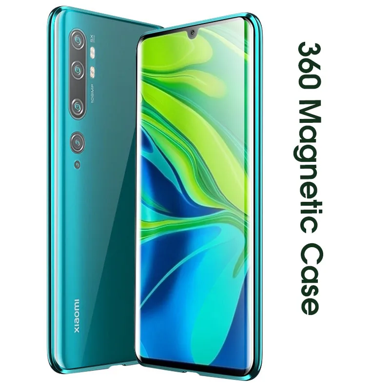 Магнитный чехол для Xiaomi Mi CC9 Pro, металлический чехол 360 с двойным закаленным стеклом, Жесткий Чехол для Xiaomi Mi CC9 Pro, чехол