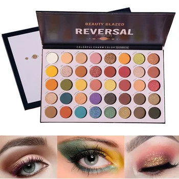 

Pro Eyeshadow Palette Waterproof Non-stick Cup Colorfast Shimmer Matte Eye Shadow Make Up Palette