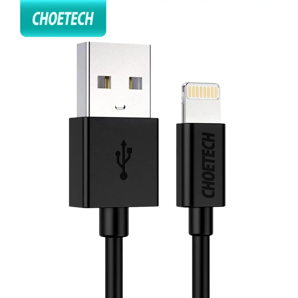 CHOETECH MFi кабель USB для iPhone 11 Pro X XS Max 2.4A быстрая зарядка Lightning 8 7 Plus зарядки и передачи