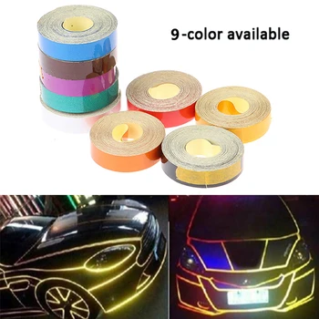

Reflective Warning Tape Car-styling Night Magic Reflective Tape 1cm*5m Automotive Body Motorcycle Decoration Car Sticker