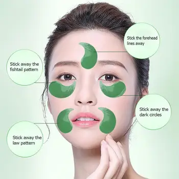 

Seaweed Collagen Eye Mask Remove Dark Circles Eye Bag Hyaluronic Age Patches 60pcs Moisturizing Serum Acid Aging Anti C1Z0