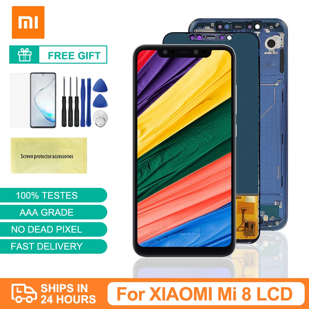 6 21 ''ЖК-дисплей для Xiaomi Mi 8 ЖК-дисплей сенсорный экран дигитайзер сборка с