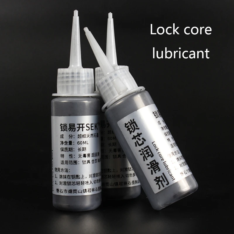 60ml Graphite Powder Lubricant for Locksmith Cylinder Padlock Car Gate Safety Security Door Lock