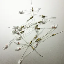 100 шт. зеленый индикатор неоновый светильник знак 4X10 мм-Верде неоновый светильник с сопротивлением для 220 V-Верде неоновая светящаяся лампа NE-2G лампа