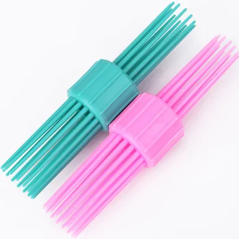 

2PCS Comb Hair Fluffy Styling Curler Curls Comb Hair Curler Curling Cosmetic Comb Roller Tool (Green, Pink)