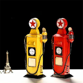 

England Gas Station Model Money Bank Vintage Metal Money Box Large Coins Piggy Bank Figurine Christmas Gift Home Decor Safe Kids