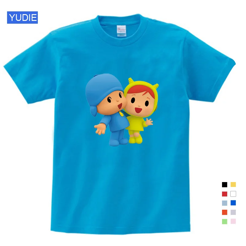 Свитер для малышей Модная Милая футболка с принтом Pocoyo пуловер для малышей Детские толстовки Одежда для мальчиков и девочек Новинка года; сезон весна