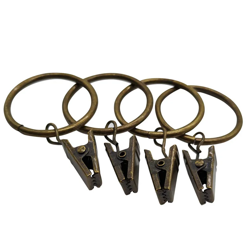 20 шт. римское кольцо для занавесок с зажимами Висячие крепежные металлические