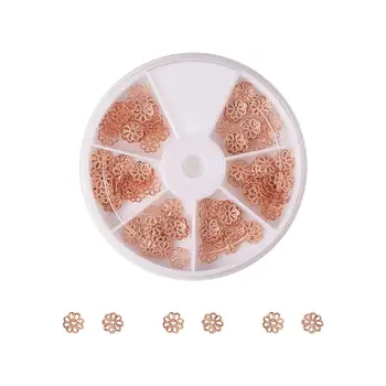 

1 Box Rack Plating and Vacuum Plating Brass Bead Caps Sets Hole:1mm Craft Making