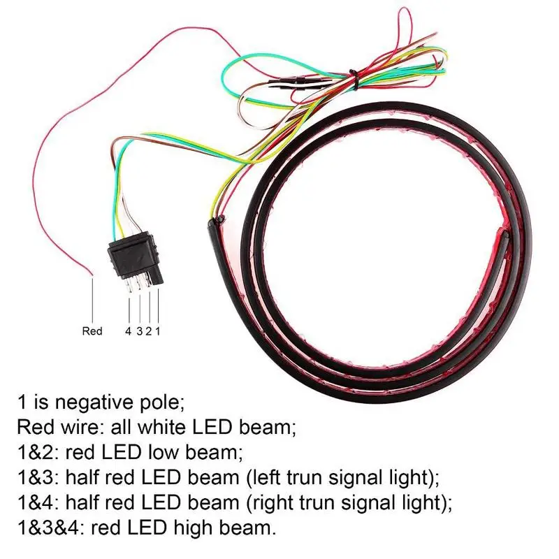 Гибкий Светодиодные ленты DRL бег светильник 120 см 150 см 12V автомобиль Грузовик багажника указатель поворота светодиодный светильник бар Водонепроницаемый заднего тормоза задний фонарь светильник