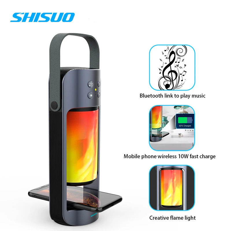 

Bluetooth Outdoor Speaker Portable Wireless 3D Stereo Music Surround Column Loudspeaker Box Support TF Card