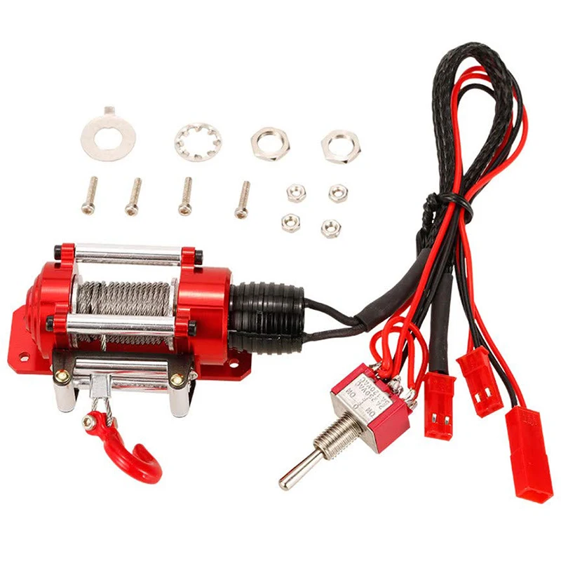 

Hot Wireless Remote 1/10 Crawler Winch Wired Automatic Winch Control System and Wireless Remote Receiver for 1/10 Car for Kids B