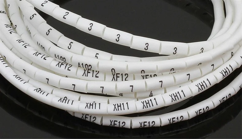 Пользовательские Провода маркировки Номер трубки печать 0,5~ 6мм2