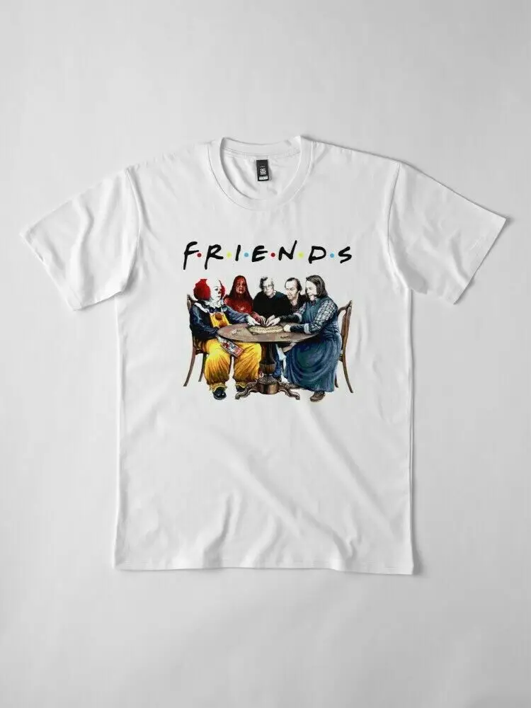 

Friends Parody Stephen King Horror It Pennywise Jack The Shining White T-Shirt Breathable