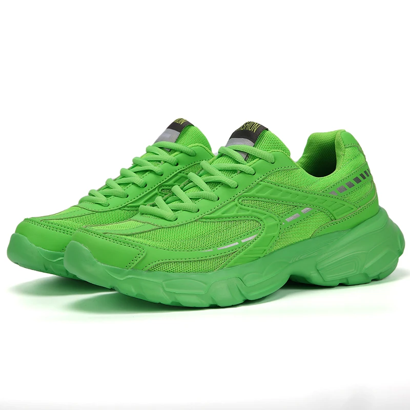 Мужские кроссовки для бега; сезон весна-осень; мужские сетчатые кроссовки; Цвет зеленый, черный; мужские кроссовки для бега; дышащая Спортивная обувь для мужчин