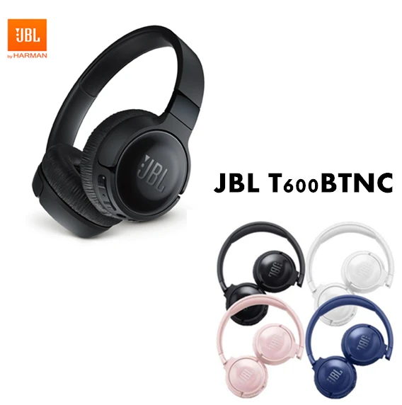 Original JBL T600BTNC Noise Cancelling Wireless Bluetooth Headphone Gaming Sports Foldable Headset Pure Bass Sound Handsfree