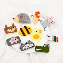 Горячая Японский Корейский Ткань Дети фрукты сбоку клип животное-кролик клубника мультфильм BB Клип заколки для девочек