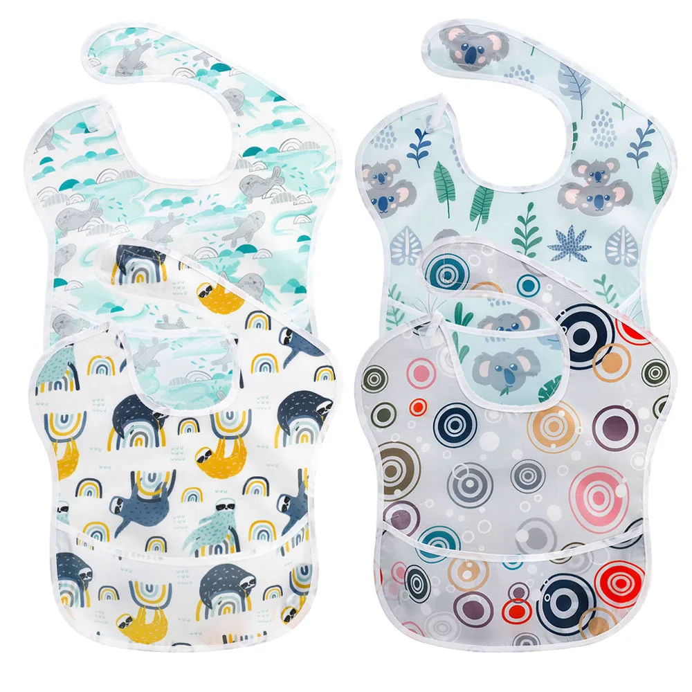 baby stroller toys 1Pcs Baby Bibs TPU Waterproof Feeding Bibs Unisex Washable Fashion Bibs For Girls & Boys Stain and Odor Resistant baby accessories drawing	