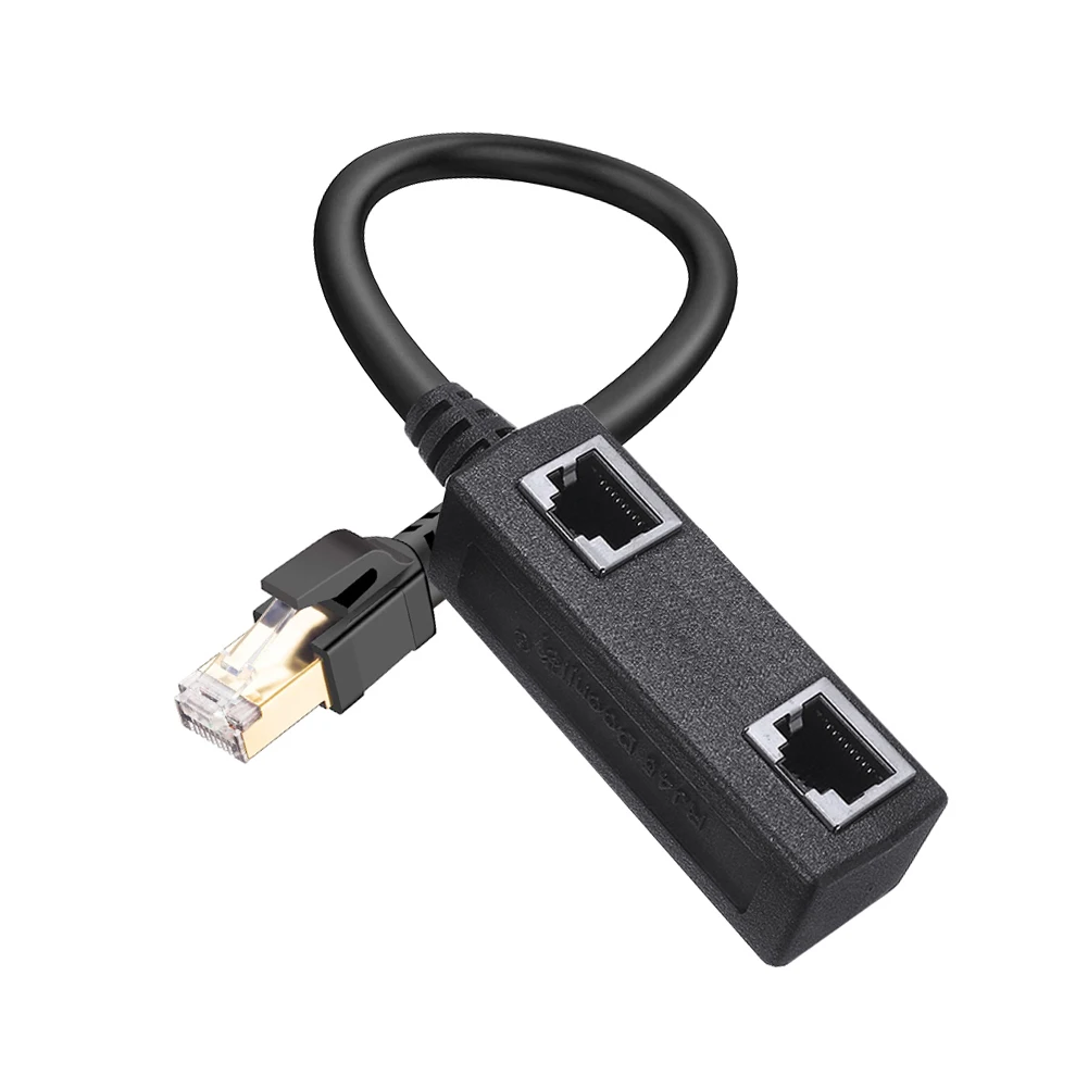 Ethernet Cable Adapter Connector 1 to 2 Port Coupler Extender Network Plug Accessories for Cat 6e 6 | Компьютеры и офис