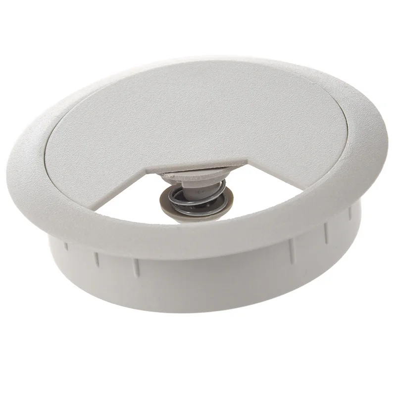 Plastic Computer Desk Grommet Cable Hole Cover Gray On Aliexpress