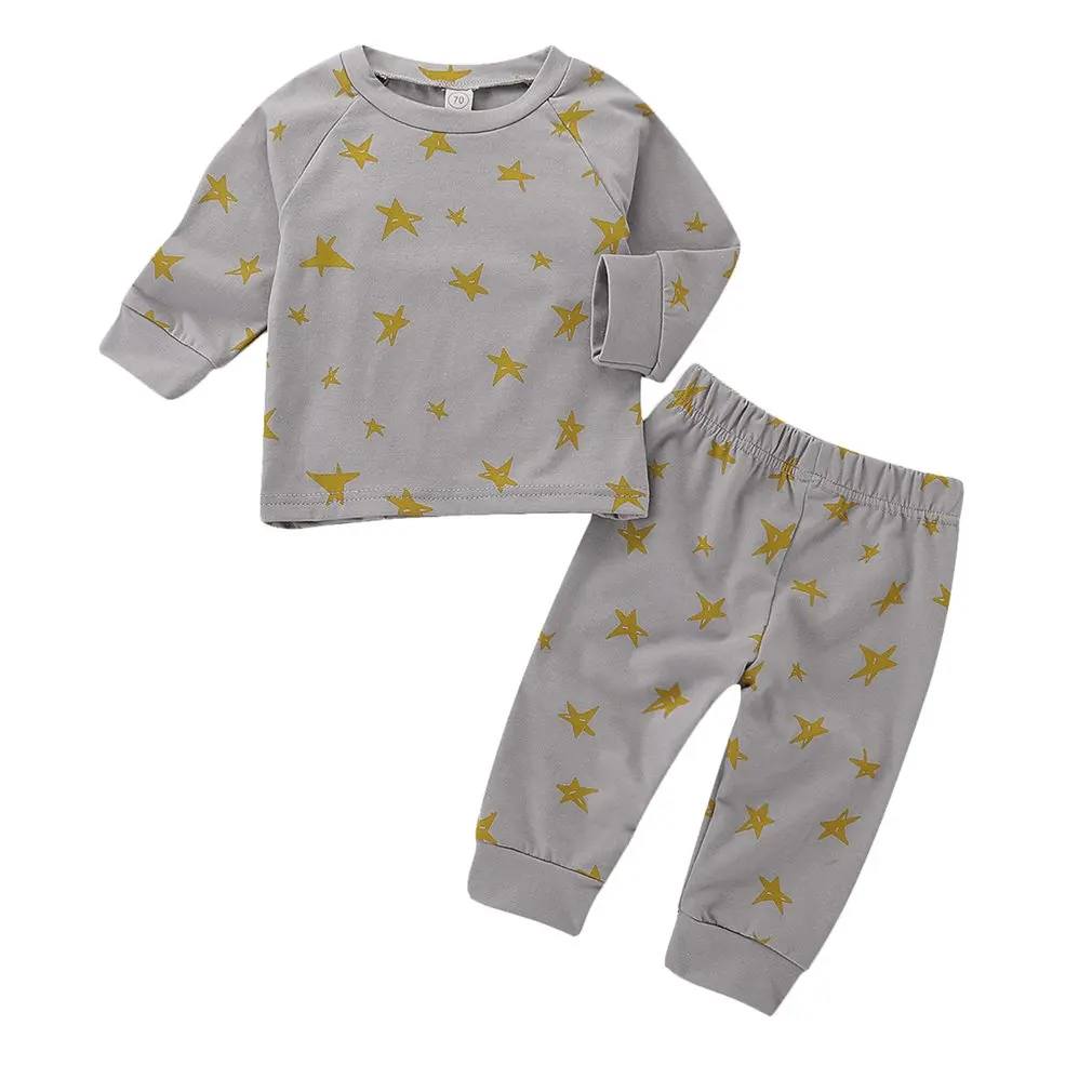

Student girl sets Pentagram Print Bow Cute Korean version autumn wild tops children's wear Creative design