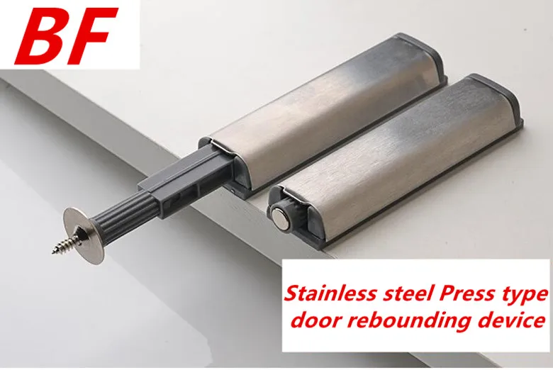 10-20pcs/lot Door Stopper Cabinet Catches Stainless Steel Push to Open Touch Damper Buffers Soft Quiet Closer Furniture Hardware magnetic cabinet catches,door catches,cabinet door latch,door stops,cabinet door stop,cabinet door buffer