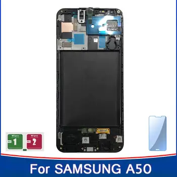 

100% Tested Working 6.4'' A50 Display For Samsung galaxy A50 A505F/DS A505F A505FD A505A LCD Touch Screen Digitizer With Frame