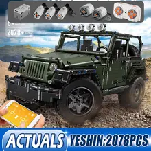 MOC Technic автомобиль Jeep Wrangler авантюрист внедорожник подходит 5140 модель строительные блоки кирпичи детские игрушки подарки для детей