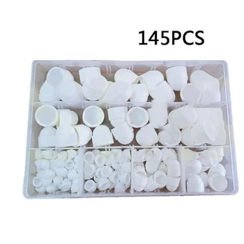 

145Pcs Dome Nut Bolt Cover Cap DIY Assorted Kit M4 M5 M6 M8 M10 M12 with Box