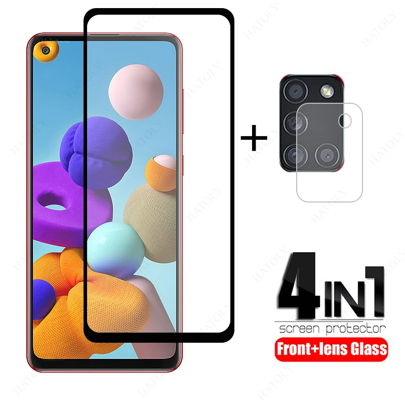 Закаленное стекло для Samsung Galaxy A21s Защитная пленка экрана 2 шт. A71 A51 A41 A31 A21 A11 A01 A10 A50 |