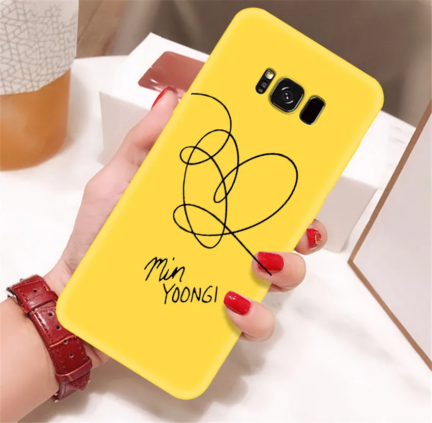 Kpop чехол для телефона мягкий силиконовый карамельный цвет чехол для samsung Galaxy s8 s9 plus s10 plus s10e lite note 9 - Цвет: HHSR-23090
