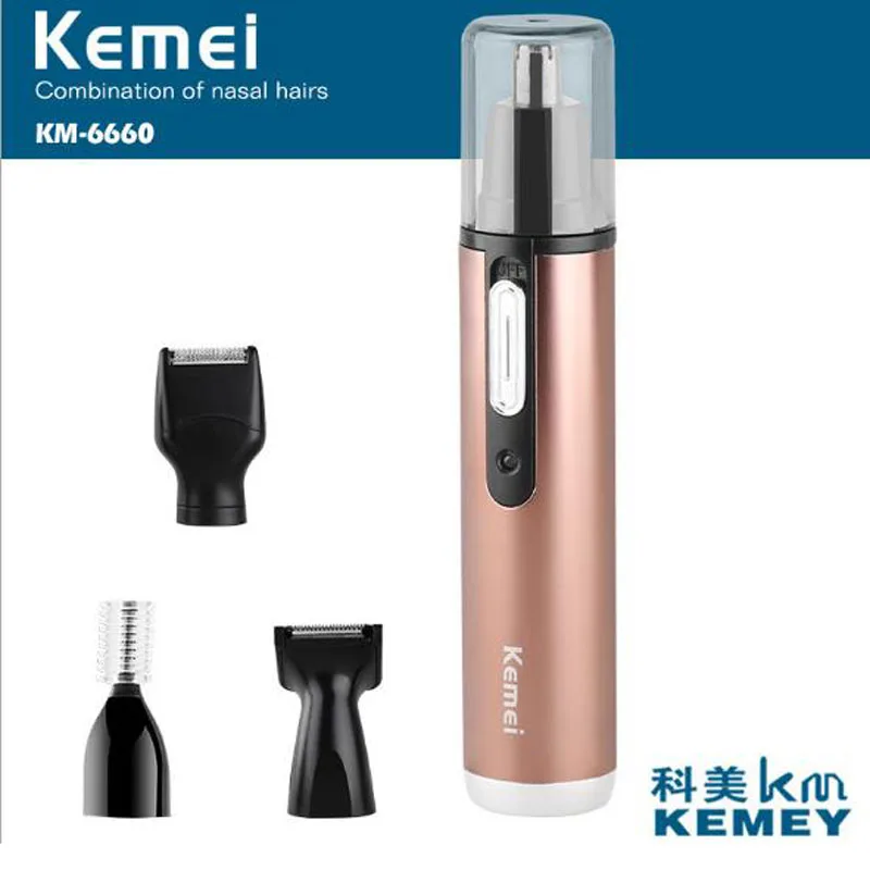 

kemei electric nose trimmer KM-6660 4 in1 Eyebrow trimmer Nose hair trimmer beard trimmer hair trimmer shaver rechargeable