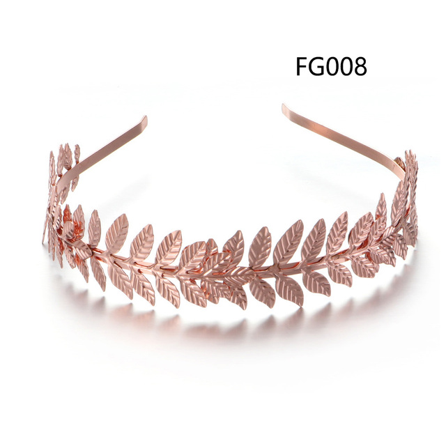 Gold leaf wedding roman bride greek women hair accessories bride head jewel headband head tiaras crown jewelry Hair Hoop