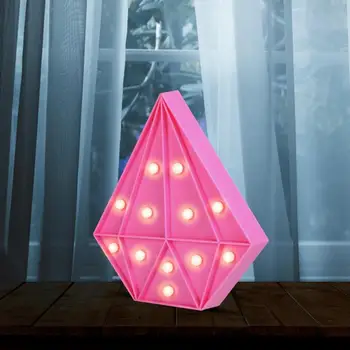

Diamond Shaped LED Night Lights PP Battery Operated Decorative Lamps Eco-Friendly Lighting for Children Bedroom