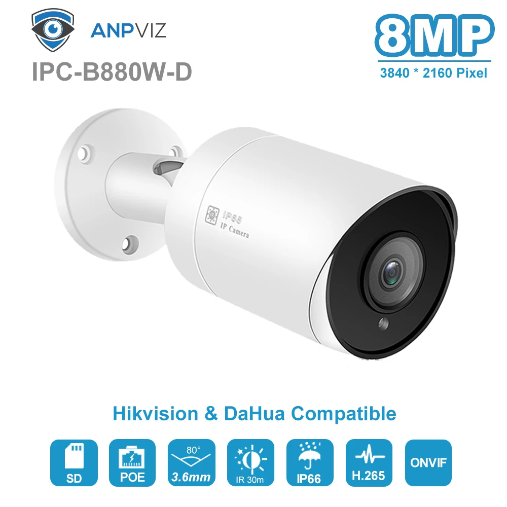 Anpviz Новинка 4K 8CH POE NVR комплект Plug& Play 8-канальная система безопасности камера 8 шт 8MP Bullet IP камера наружная Поддержка Onvif