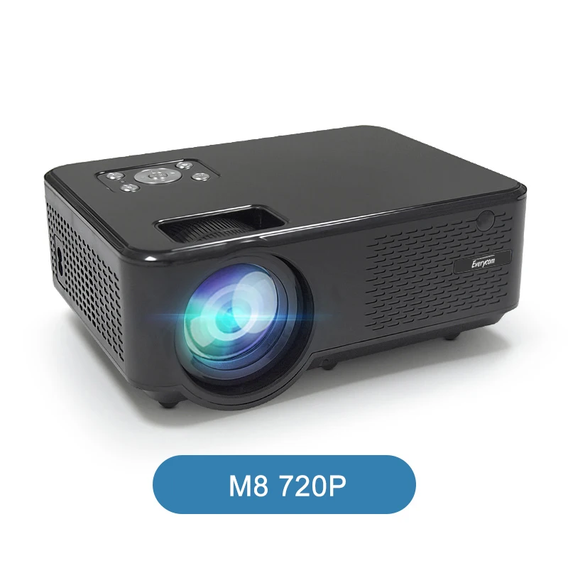 Everycom M8 HD Mini Projector Native 1280 x 720P LED Option Android WiFi Projector Video Home Cinema 3D Smart Movie Proyector samsung projector Projectors