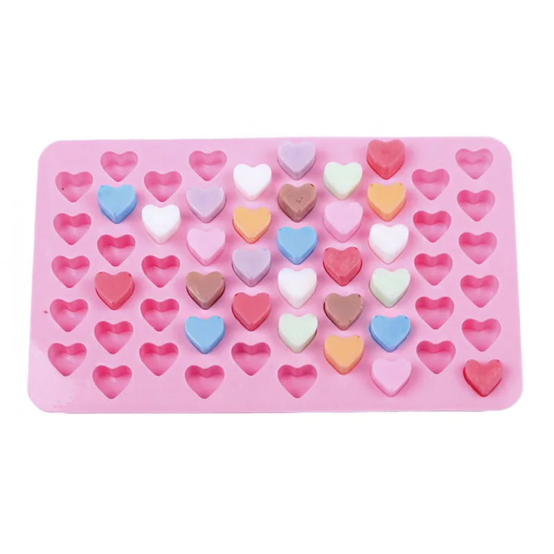 Силиконовая форма для торта, шоколадная форма, форма для печенья, 3D милая кнопка, форма для украшения тортов, инструменты, кухонные аксессуары, силикон - Цвет: pink heart