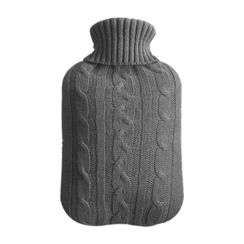 

2000ml Heat Preservation Safe Knitted Cold-proof Warm Large Removable Hot Water Bottle Explosion-proof Washable Cover Protective