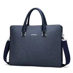 New Men's Business Laptop Bag Travel Portable Briefcase PU Leather Male Shoulder Diagonal Computer Bags Male Handbag