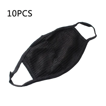 

10pcs/lot Black Mouth Mask Unisex Double Cotton Anti Haze Dust Washable Reusable Dustproof Mouth-muffle Winter Warm Face Mask