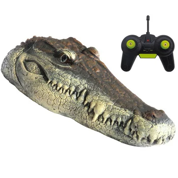 

2.4GHz Electric Remote Control Crocodile Boat Simulation Crocodile RC Toy Garden Pond Pool Heron Duck Control Garden Decoration