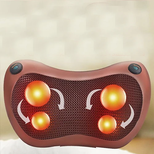 4 head-2 button Многофункциональная Массажная подушка с инфракрасным шейным позвоночником, массажер для спины, Автомобильная Подушка для домашнего массажа, товары для здоровья - Цвет: 4 head-2 button