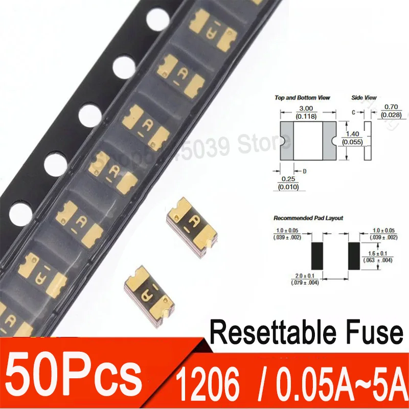 20pcs SMT Resettable Fuse 1206 1.5A 6V 1500MA