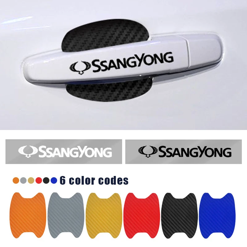 

8pcs Car Door Handle Protection Film Sticker for SsangYong Actyon Turismo Ssang Yong Rodius Rexton Korando Kyron Car Accessories