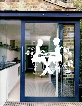 Günstige Nagel Salon Wand Aufkleber Maniküre Pediküre Fenster Aufkleber Schönheit Salon Wand Decor Abnehmbare Kunst Wandbild JH46